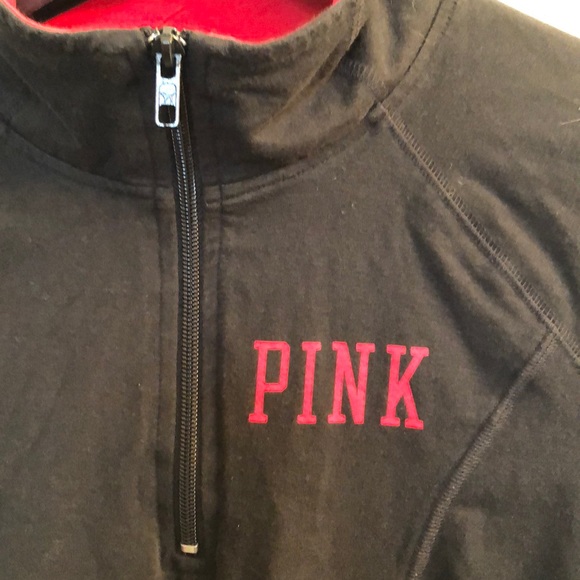 Pink by VS Black Athletic Half Zip Top Size SP - Picture 3 of 8